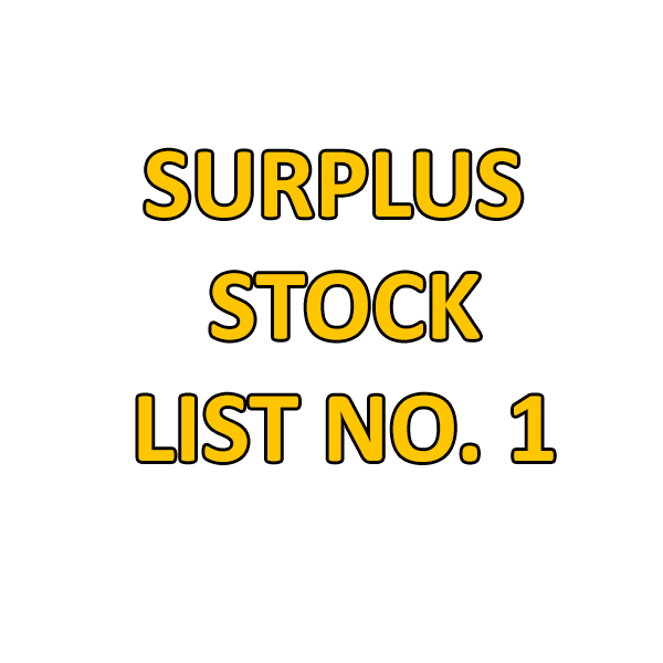 Surplus Stock List No 1