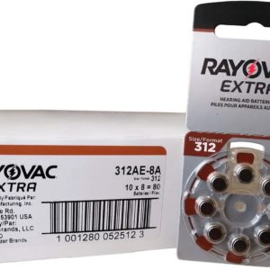Rayovac Size 312 Extra Advanced Mercury Free Hearing Aid Batteries